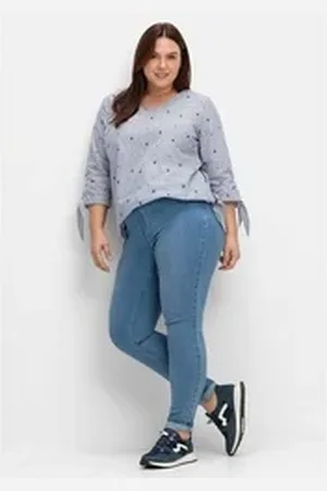 Sheego Jeansjeggings Große Größen Power-Stretch-Qualität blau 42