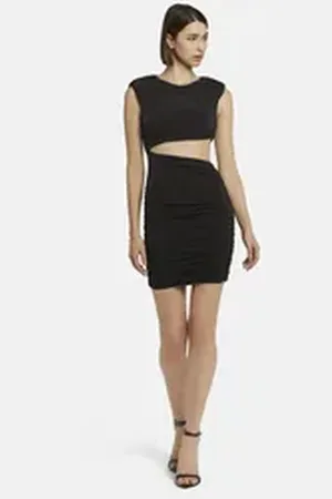 Nicowa Cocktailkleid ADOWIA (1-tlg) mit Schulterpolstern schwarz 34