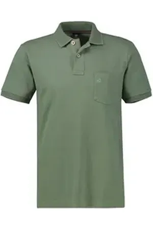 Lerros Poloshirt mit Logo Stickerei grün XL