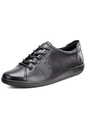 Ecco Halbschuhe Glattleder Schnürschuh schwarz 37 EU