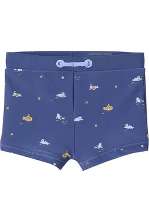 Vertbaudet Badehose Jungen Baby Badehose mit Robbenprint blau 74
