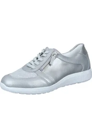 Waldläufer Waldläufer Schnürer Schnürschuh aus Stretch Material silberfarben 43 EU