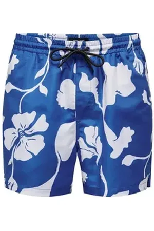 Only & Sons Badeshorts Badeshorts Ted Life Floral Swimshorts (1-St) blau S