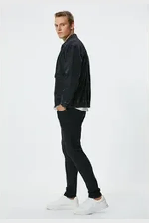 Koton Skinny-fit-Jeans Normale Leibhöhe Skinny schwarz 34/30