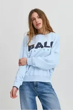 Ball Rundhalspullover BASIMONA SWEAT lässiges Sweatshirt mit doppeltem Bündchen blau XXL
