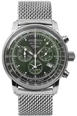 Zeppelin Quarzuhr 8680M-4 Alarm Chronograph 100 Jahre Herrenuhr 43mm 5ATM 8680M-4 Alarm Chronograph 100 Jahre Herrenuhr 43mm 5ATM
