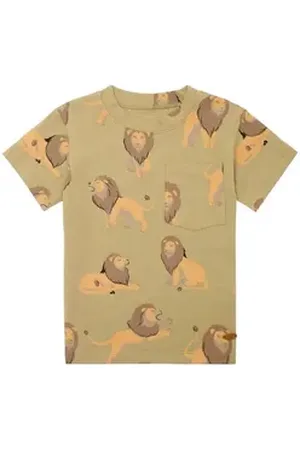 Hust & Claire T-Shirt Anton (1-tlg) T-Shirt „Anton Lions“ – Green Bone – für Kleinkinder grün 92