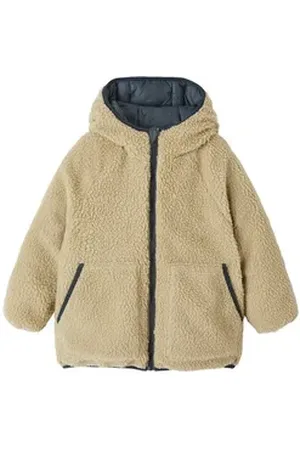 Vertbaudet Steppjacke Jungen Wende-Steppjacke mit Teddyfleece grün 98/104