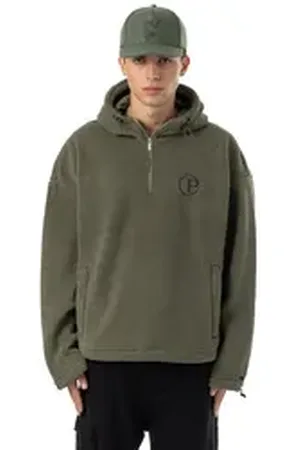 Pegador Kapuzenplüschjacke Fall Teddy Halfzip Hoodie, grün grün XL