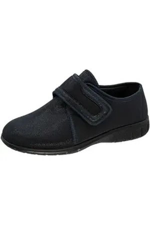 Fischer Fischer-Markenschuh Doris Klettschuh aus Stretchmaterial, Textilfutter, Ledereinlegesohle herausnehmbar schwarz 37 EU