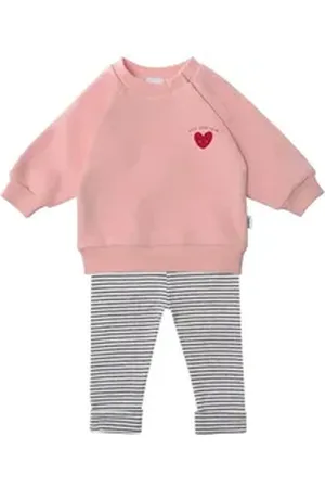 LILIPUT Sweatanzug Herz, mit niedlichem Herz-Print bunt|rosa|schwarz 98/104