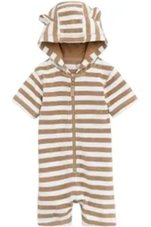 Next Strandoverall Frotteeeinteiler aus Baumwolle mit Reißverschluss (1-tlg) beige 74-80 (9-12 Mon.)