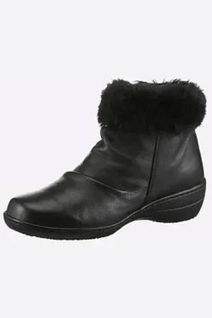 airsoft comfort+ Stiefelette Stiefelette Wechselfußbett, Flexible Laufsohle, weiche Polsterung schwarz 38 EU