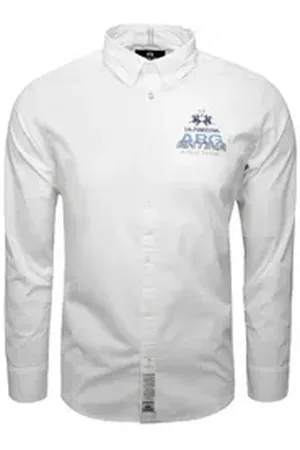 La Martina Langarmhemd MAC601 Herren weiß 3XL