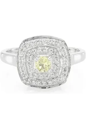 Cavill Silberring Tansanischer neongelber Danburit Silberring, 0,17 ct (1-tlg) beige|silberfarben