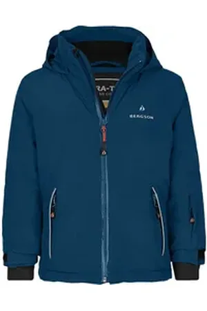Bergson Regenjacke FRODO Kinder Skijacke, perfekt für kleine Wintersportler!, Normalgrößen, po blau 98