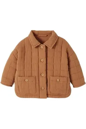 Vertbaudet Sommerjacke Leichte Baby Jacke mit Recycling-Polyester braun 74