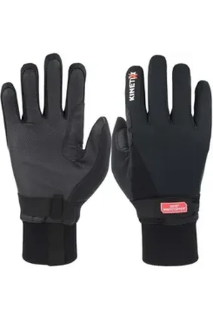 KinetiXx Langlaufhandschuhe Winddichter Langlaufhandschuh Nomo, (in schwarz, schwarz/ gelb) Wasserabweisend, Grip, Atmungsaktiv, Kälteschutz, Winddicht schwarz 10,5