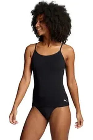 PUMA Spaghettitop WOMEN CAMISOLE 1P HANG Mit verstellbaren Trägern für eine individuelle Passform schwarz L