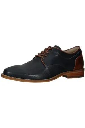 Bullboxer Businessschuhe Leder/Textil Schnürschuh blau 42 EU