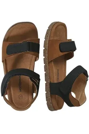 Vertbaudet Kinder Leder-Sandalen mit Klettriemchen Sandale blau 24 EU