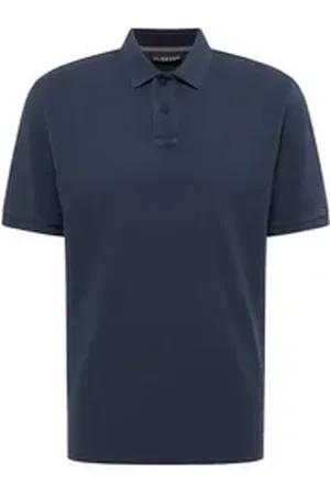 ELBSAND Poloshirt Poloshirt Len Kurzarmshirt mit Polokragen (1-tlg., 1) blau L