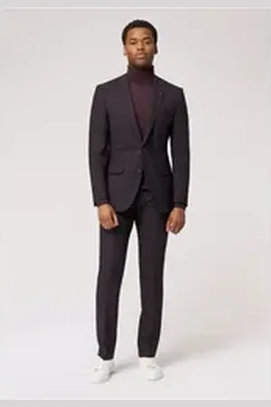 Roy Robson Hosenanzug Modischer Anzug im Slim Fit lila 46