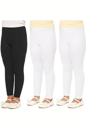 Merry Style Leggings Mädchen Lange Hose MS10-225 (1-tlg) aus Baumwolle bunt|schwarz 146