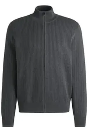 HUGO BOSS Strickjacke grau L