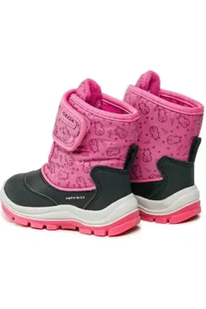 Geox Schneeschuhe B Flanfil Girl B Abx B263WG 0BCMN C0922 M Black/Fuchsia Schnürschuh schwarz