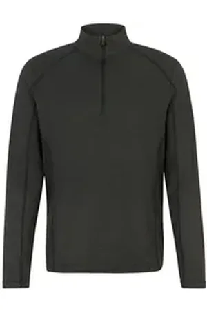 Ziener Stehkragenpullover Midlayer Jelano Man mit halbem Reißverschluss schwarz 52