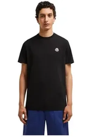 Moncler Print-Shirt Logostickerei T-Shirt Schwarz bunt|schwarz S