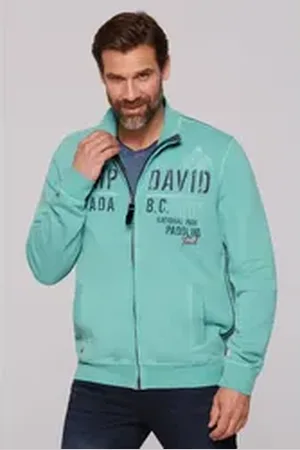 Camp David Sweatjacke mit Stehkragen grün 4XL