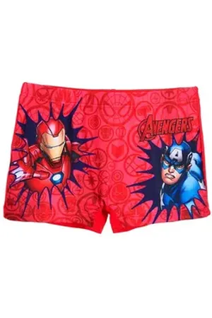 Marvel The Badehose Iron Man Captain America Badehose Bade-Pant rot 140