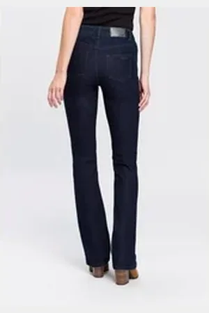 ARIZONA Bootcut-Jeans Baby Bootcut leicht ausgestelltes Bein, hohe Leibhöhe blau 48