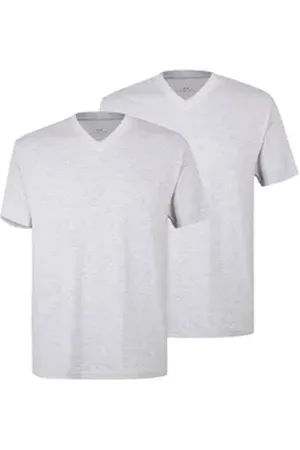 Götzburg T-Shirt California (2-tlg) mit V-Ausschnitt, Premium-Qualität im 2er Pack grau 4XL