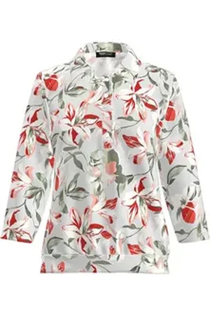 Frank Walder Langarm-Poloshirt aus Ecovero Viskose bunt 52