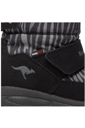 KangaROOS Schneeschuhe K-Pe Marty Rtx 18935 000 5104 Jet Black/Zebra Schnürschuh schwarz 28 EU
