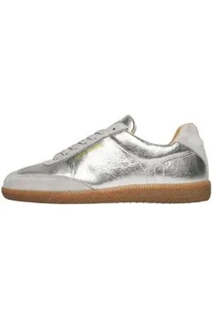 Henry Stevens Sophia TIS Damensneaker Sneaker Halbschuh Leder handgefertigt, sportlicher Freizeitschuh Damen silberfarben 41 EU