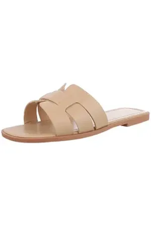Ital-Design Moderne Sandalen für Freizeit und Sommervergnügen Pantolette (89322872) Blockabsatz Pantoletten in Hellbraun braun 41 EU