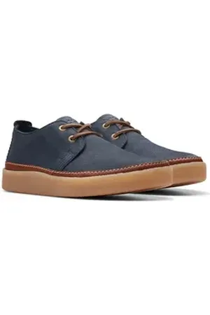 Clarks Clarkwood Low Schnürschuh, Schnürschuh, Business Schuh mit markanter Schnürung blau 46 EU
