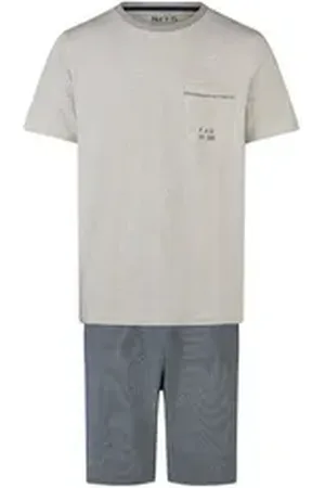 Phil & Co. Berlin Phil & Co. Pyjama Shorty (2 tlg) Schlafmode Loungewear bequem kurzärmelig bunt|grau XL
