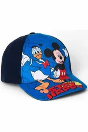 Disney Baseball Cap Mickey Maus & Donald Duck Jungen Sommerkappe Größe 52-54 cm blau 52 cm