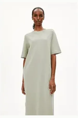 Armedangels Midikleid XELINAA Damen (1-tlg) Heavyweight Jerseykleid aus recyceltem Baumwoll Mix grün M/38/40