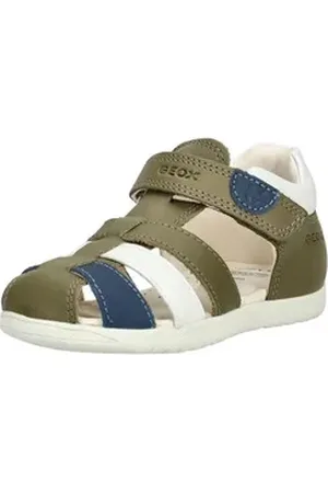 Geox Halbschuhe Leder/Synthetik Klettschuh grün 22 EU