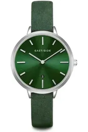 Eastside Quarzuhr Classic grün, mit Echtleder-Armband
