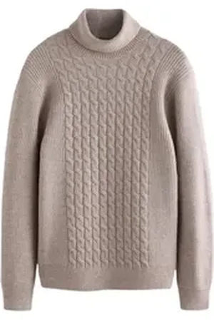 Next Rollkragenpullover Regular Fit Rollkragenpullover mit Zopfmuster (1-tlg) beige L Reg