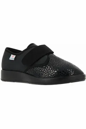 Varomed Zürich Orthopädische Stretchschuhe, Damen & Herren Klettschuh schwarz 36 EU