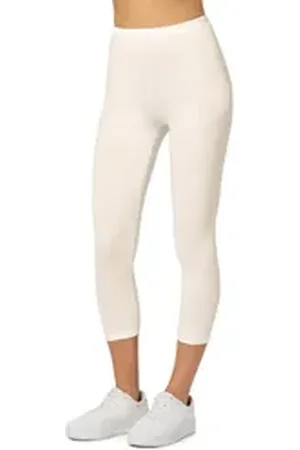 Merry Style Leggings Caprihose Damen 3/4 Hose MS10-199 (1-tlg) aus Baumwolle beige 3XL