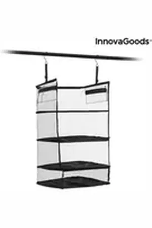InnovaGoods Trolley Kofferregal faltbar tragbar Organisationsregal für Koffer Sleekbag Inn schwarz